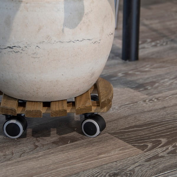 Supporto rotante per vaso in legno ø 29 cm (altezza totale 8 cm) Indoor – Esschert Design-image-1