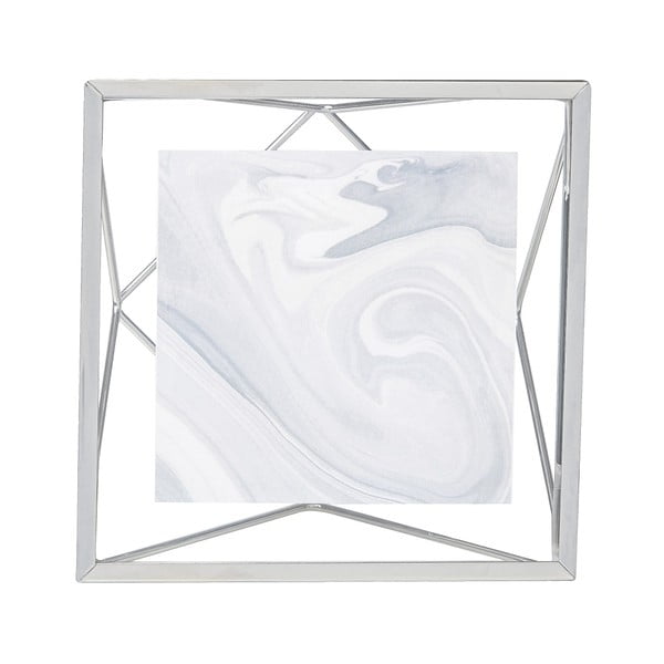 Cornice color argento su una foto di 10 x 10 cm Prisma - Umbra