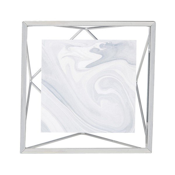 Cornice color argento su una foto di 10 x 10 cm Prisma - Umbra