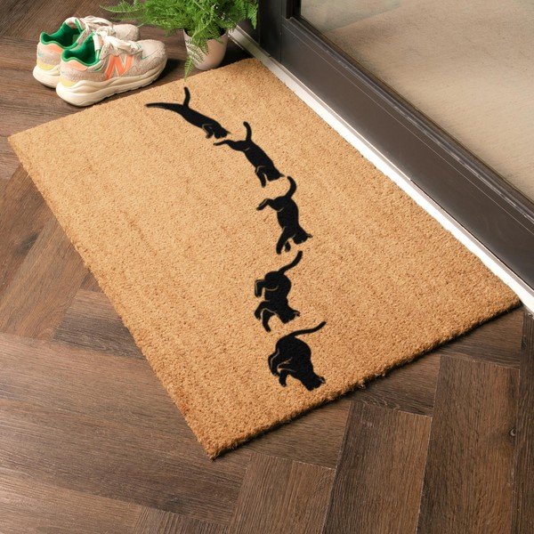 Zerbino in fibre di cocco 40x60 cm Jumping Cats – Artsy Doormats-image-1