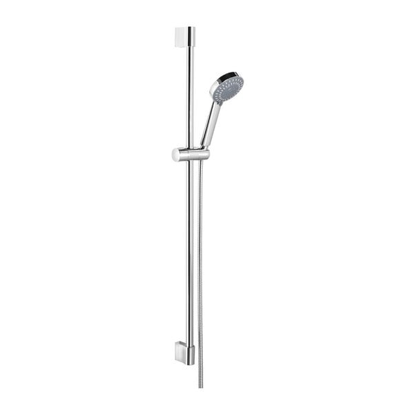 Set per doccia in acciaio inox in argento lucido con doccetta e supporto scorrevole 98 cm Amy – Sapho