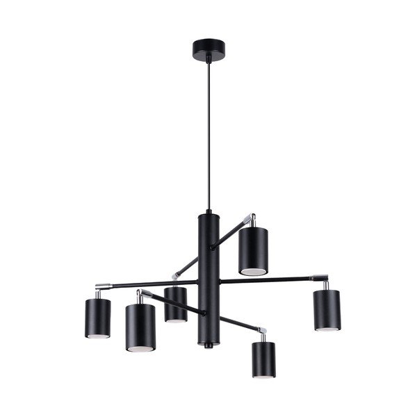 Lampadario nero in metallo Virta – Sollux