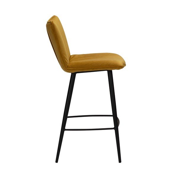 Sgabello da bar in velluto giallo, altezza 93 cm Join - DAN-FORM Denmark-image-3