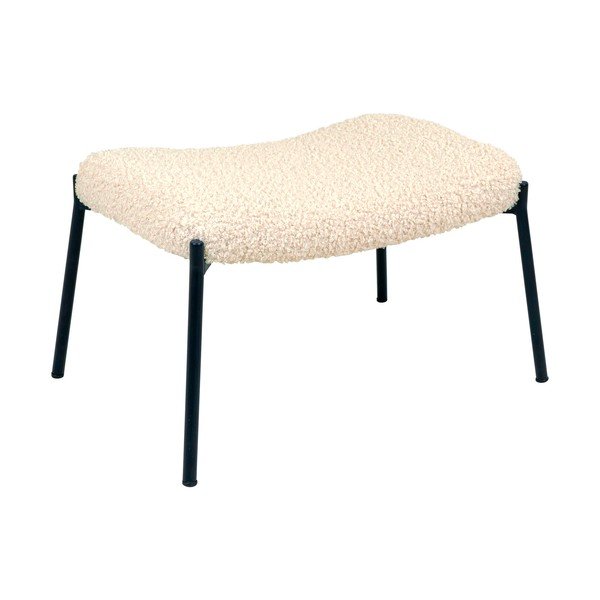 Poggiapiedi color crema con rivestimento in pelliccia sintetica Glasgow – House Nordic-image-2