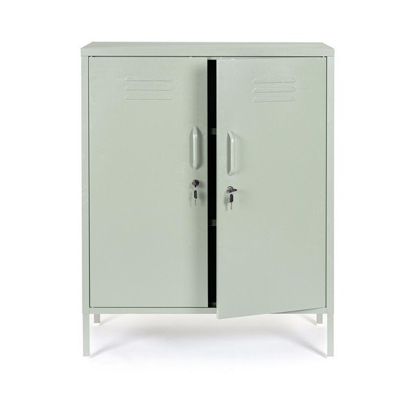 Armadietto color salvia in metallo con chiusura a chiave 80x101,5x40 cm Cambridge – Yes Everyday-image-4