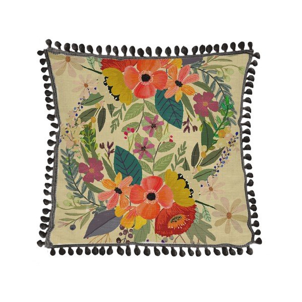 Cuscino con lino Floral Panda, 45 x 45 cm - Little Nice Things-image-2
