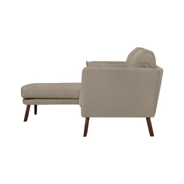 Divano a tre posti Elena, beige scuro, con lettino nell'angolo a sinistra - Mazzini Sofas-image-3