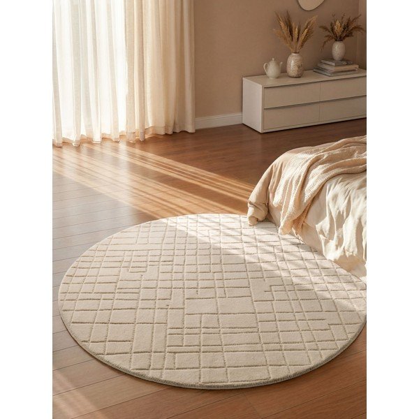 Tappeto rotondo beige in lana ø 200 cm Kenso – Villeroy&Boch-image-1