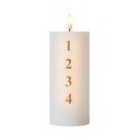 Candela a LED con alimentazione a batteria (altezza totale 15 cm)  Sille Advent – Sirius