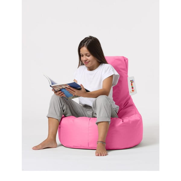 Puof a sacco rosa Lina – Floriane Garden-image-1