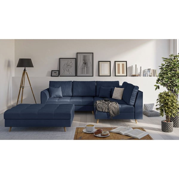 Pouf blu scuro Ariella - Ropez-image-1