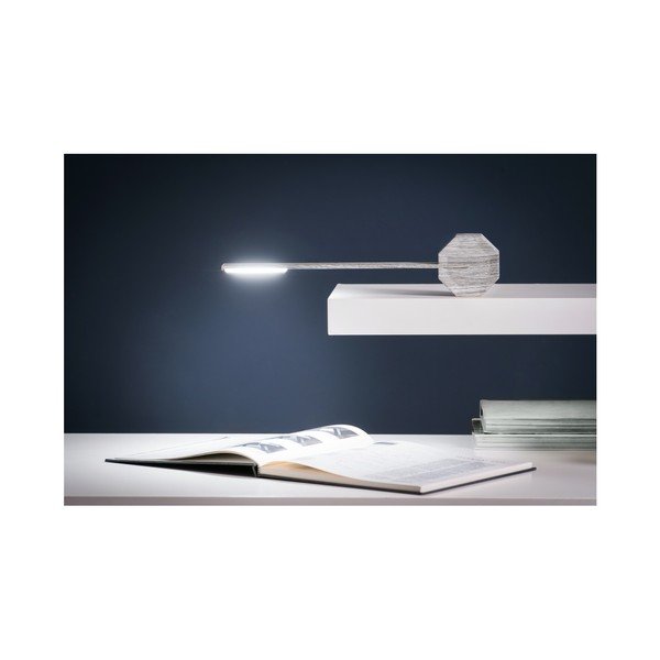 Lampada da tavolo grigia (altezza totale 38 cm) Octagon One – Gingko-image-4