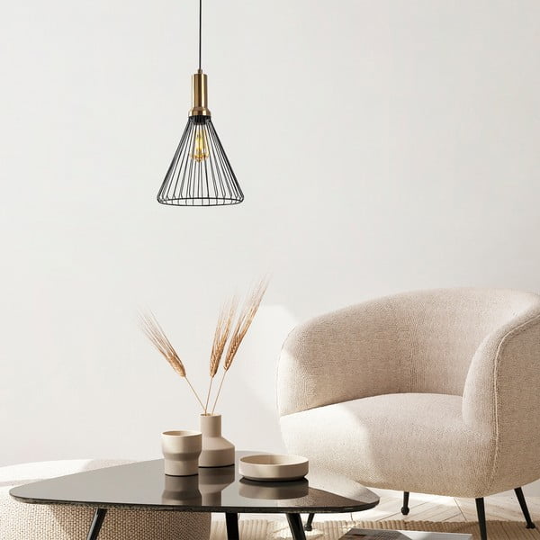 Lampada a sospensione nera con paralume in metallo ø 24 cm Dear - Opviq lights-image-2