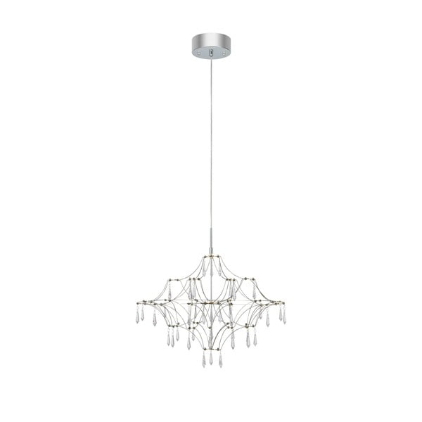 Lampadario LED argentato ø 60 cm Efesos – Markslöjd-image-4
