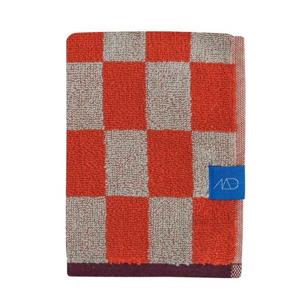 Set di asciugamani tipo terry arancioni/beige in cotone organico 2 pz 40x55 cm Retro – Mette Ditmer Denmark