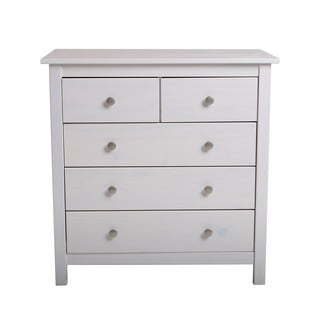 Cassettiera alta in pino bianco 79x80 cm Berna - Marckeric