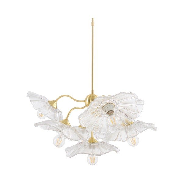 Lampadario dorato in vetro con intensità regolabile ø 70 cm Nugget – Jotex-image-3