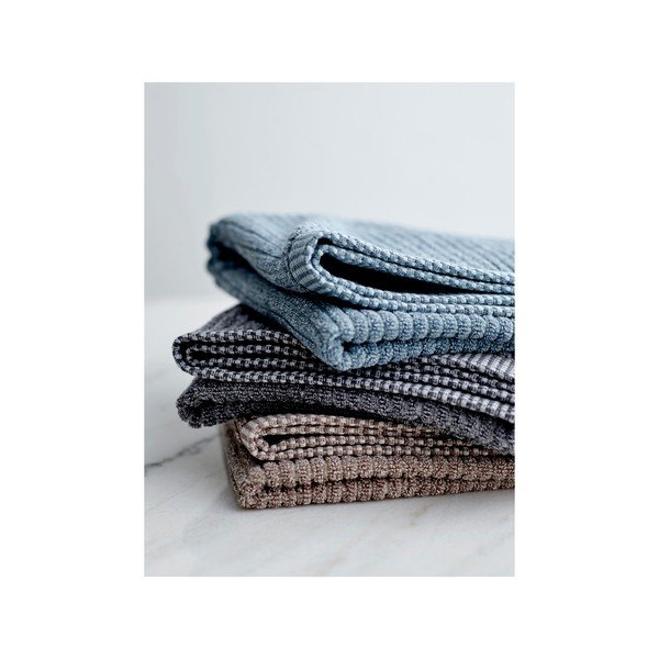 Asciugamano grigio in cotone biologico 50x100 cm Melange - Södahl-image-1