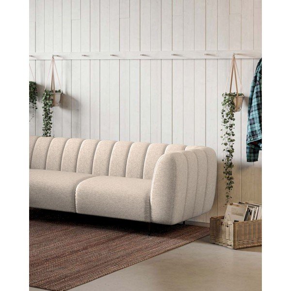 Divano angolare beige (con penisola a sinistra/a L) Shel – Ghado-image-3