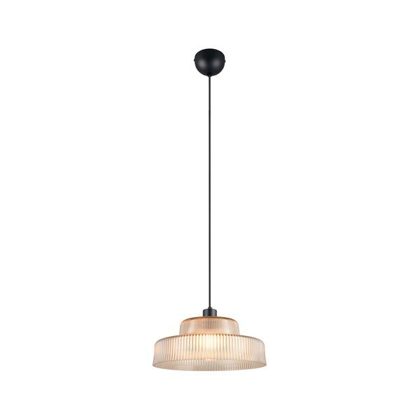 Lampadario color ambra con paralume in vetro ø 35 cm Abella – Reality-image-2