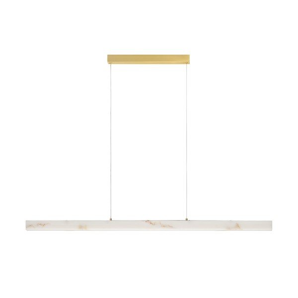 Lampadario LED bianco/color ottone con effetto pietra con intensità regolabile Vaster – Nova Luce