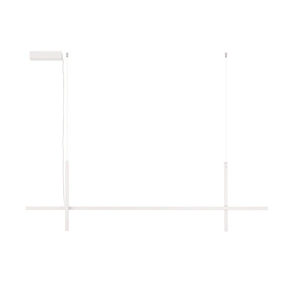 Lampadario LED bianco opaco in alluminio con paralume in vetro acrilico Looma – Nova Luce