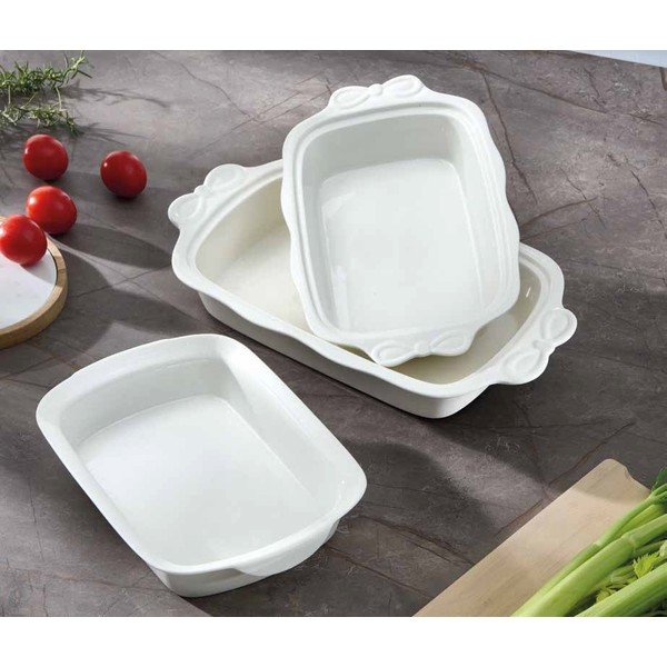 Pirofila in new bone china 23x37,5 cm Fiocco – Brandani-image-1