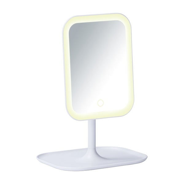 Specchio cosmetico bianco con retroilluminazione a LED Bertolio Bertiolo - Wenko