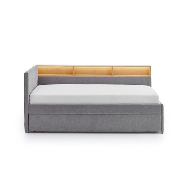 Letto da bambini con sponde grigio con contenitore rete non inclusa 90x200 cm Uno – Meise Möbel