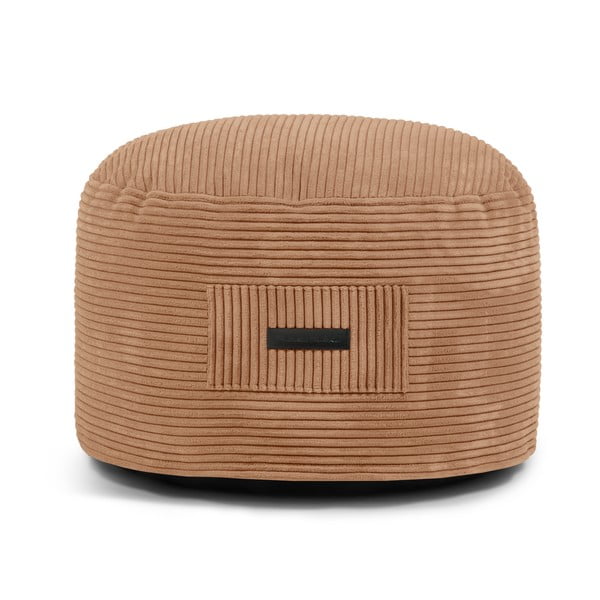 Poggiapiedi marrone con rivestimento in velluto a coste Om 60 – SLOWDOWN