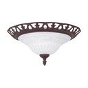 Plafoniera marrone scuro con paralume in vetro ø 38 cm Rustica – Trio