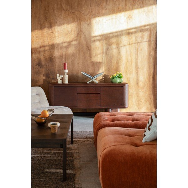 Credenza colore naturale scuro con effetto frassino 160x72x40 cm Herman – Dutchbone-image-4