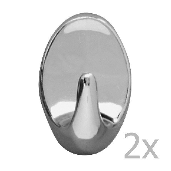 Set di 2 ganci da parete Maxi Hooks Chrome - Wenko-image-1