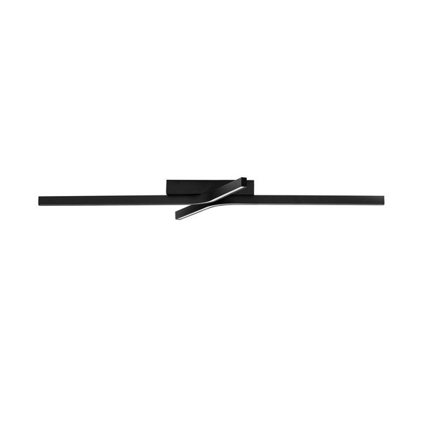 Plafoniera LED nera opaca in alluminio con intensità regolabile 50x100 cm Akro – Nova Luce