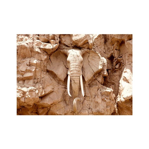 Carta da parati di grande formato, 200 x 140 cm Stone Elephant - Artgeist