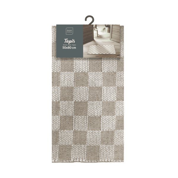 Tappeto di colore naturale in misto cotone lavabile 50x80 cm Jenna – douceur d'intérieur-image-4