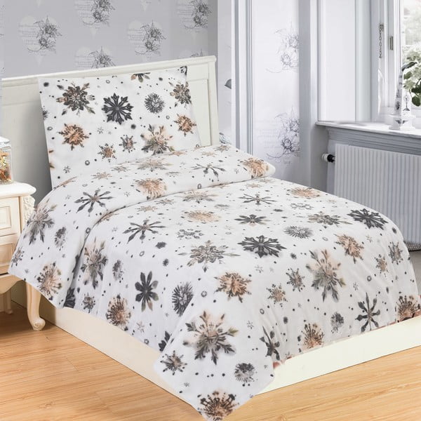 Set copripiumino e federa in micropile per letto singolo 140x200 cm Nord Flake – My House
