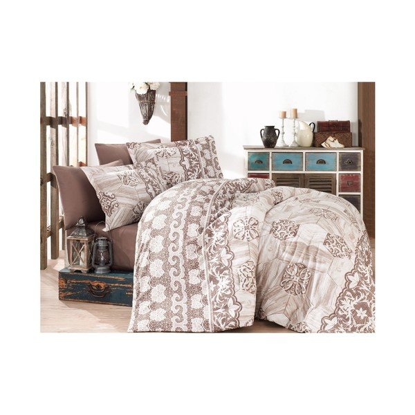 Set di lenzuola matrimoniali Deluxe Satin Villie, 200 x 220 cm - Mijolnir