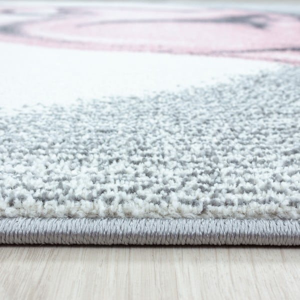 Tappeto per bambini rosa chiaro-grigio chiaro ø 160 cm Bambi - Ayyildiz Carpets-image-3