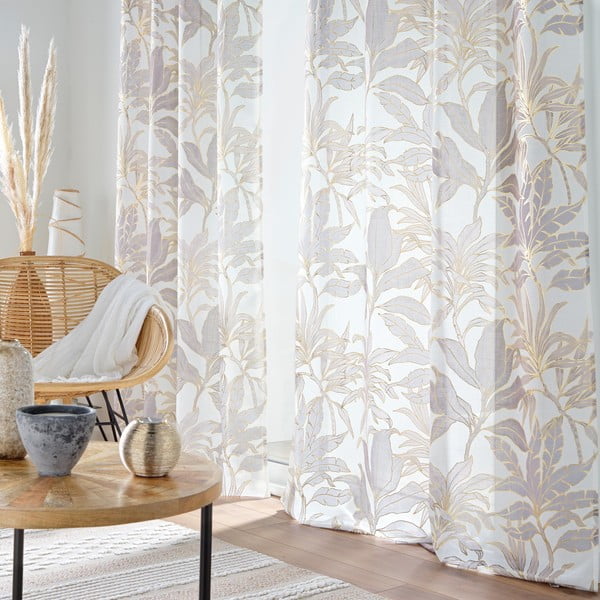 Tenda in beige e oro 135x240 cm Vayana - douceur d'intérieur-image-1