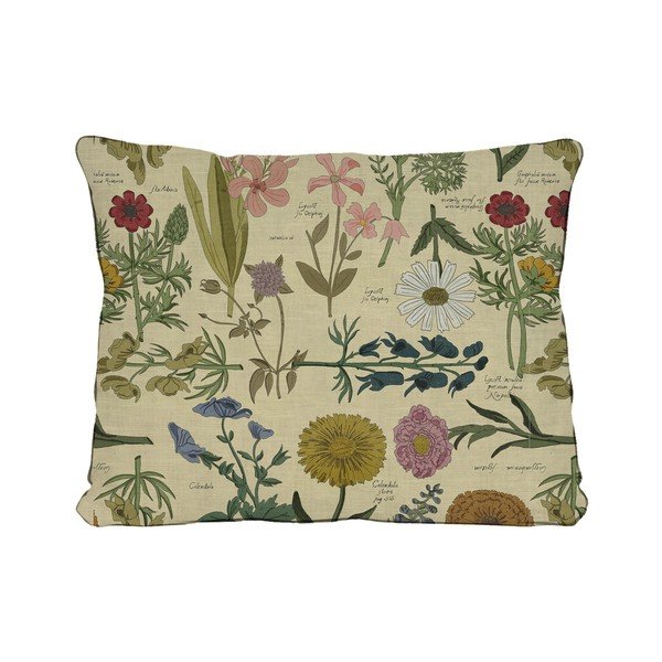 Cuscino beige con motivo floreale Pianta, 50 x 35 cm - Surdic-image-3