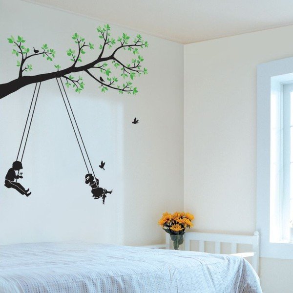 Nástěnná samolepka Children Swinging in a Tree-image-1
