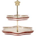 Etager in porcellana rossa e bianca con motivo natalizio Villeroy & Boch - Villeroy&Boch
