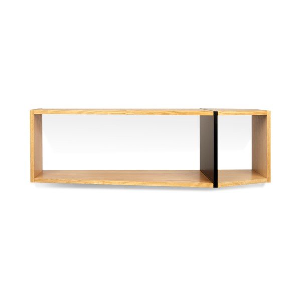 Scaffale marrone-nero Uno, 120 x 35 cm - TemaHome