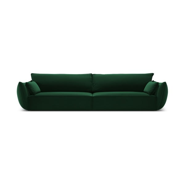 Divano verde scuro con rivestimento in velluto 248 cm Vanda – Mazzini Sofas