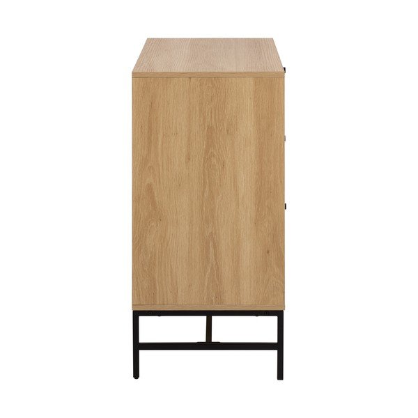 Cassettiera effetto rovere in colore naturale 81x80x40 cm Albany - Actona-image-3