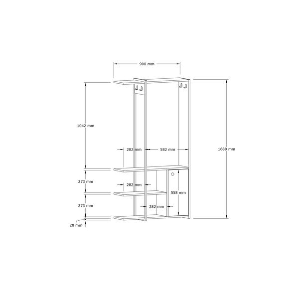 Set da corridoio nero/naturale Kumsal - Kalune Design-image-3