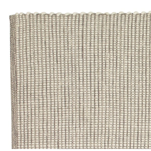 Tappeto double-face grigio chiaro in misto lana tessuto a mano 200x300 cm Poppy - Hübsch-image-4