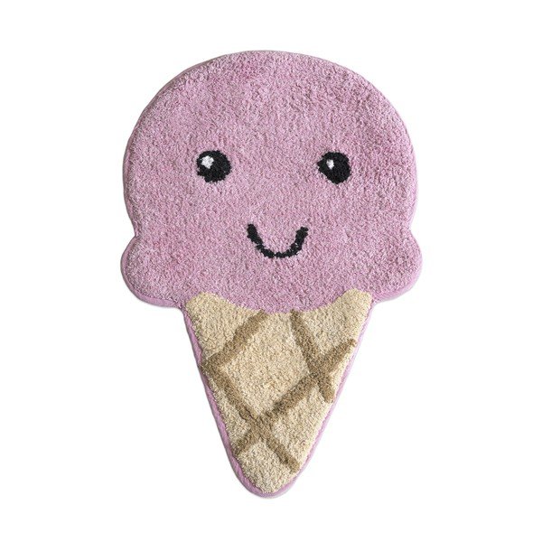 Tappeto da bagno in cotone rosa-marrone, 44 x 68 cm Ice Cream - Mr. Fox