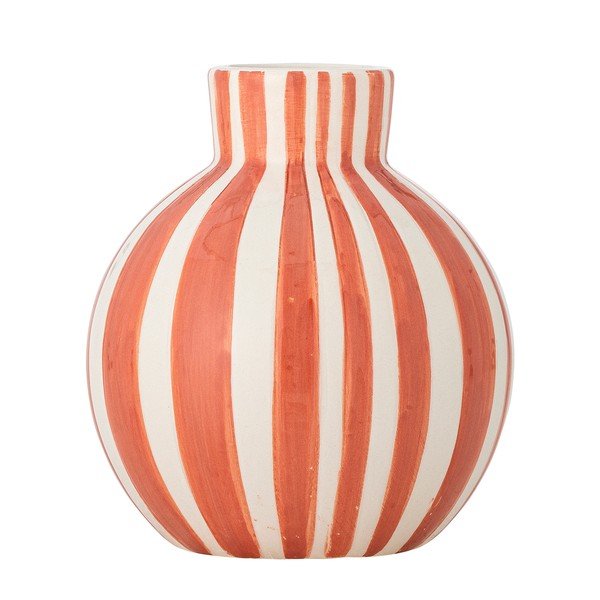 Vaso arancione in dolomite dipinto a mano (altezza totale 11 cm) Fian – Bloomingville